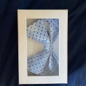 Light and Dark Blue Checkered Calvin Klein Bow Tie